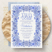 Jongen 2e verjaardag twee wilde bloemen kaart