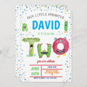 Jongen 2e verjaardag van de Tweede verjaardag van  Kaart (Voorkant / Achterkant)