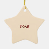 Jongen 3e verjaardag, 3 op de zoete blauwe Cake Keramisch Ornament (Achterkant)