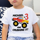 Jongen 3e Verjaardag Monster Truck gepersonaliseer
