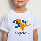 Jongen 3rd Birthday 3-Rex Dinosaur T-Shirt