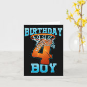 Jongen 4 jaar oude geschenken 5e verjaardag Bysket Kaart (Gele Bloem)