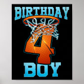 Jongen 4 jaar oude geschenken 5e verjaardag Bysket Poster (Voorkant)