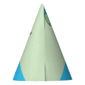 Jongen, 4e verjaardag dinosaurus feesthoedjes (Achterkant)