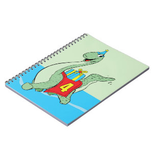 Jongen, 4e verjaardag dinosaurus notitieboek