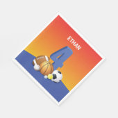 Jongen 4e verjaardag Sportbannen Servet (Hoek)