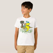 Jongen 5-jarig dinosaurus t-shirt (Voorkant volledig)