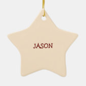 Jongen 5e verjaardag, 5 op de zoete blauwe Cake Keramisch Ornament (Achterkant)