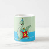 Jongen, 5e verjaardag dinosaurus koffiemok (Center)