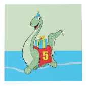 Jongen, 5e verjaardag dinosaurus kubus (Rechts)