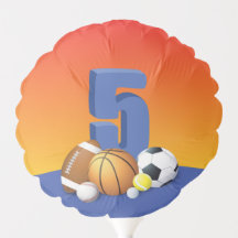 Jongen 5th Birthday Sports Balls