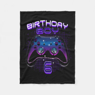 Jongen 6 Video Game Controller Gamer 6e verjaardag Fleece Deken