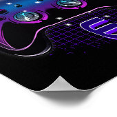 Jongen 6 Video Game Controller Gamer 6e verjaardag Poster (Hoek)