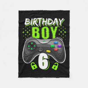 Jongen 6 Videospel Controller Gamer 6de Verjaardag Fleece Deken