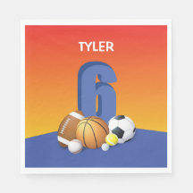 Jongen 6th Birthday Sports Balls