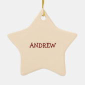 Jongen 7e verjaardag, 7 op de zoete blauwe Cake Keramisch Ornament (Achterkant)