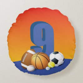 Jongen 9e verjaardag Sportbannalen Rond Kussen