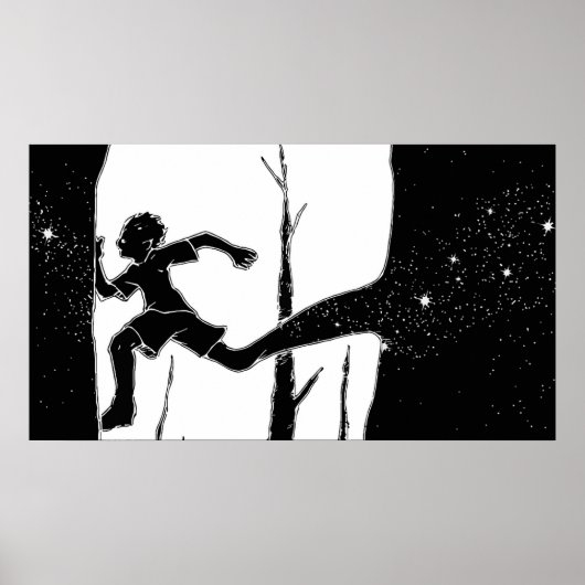 Jongen aan het lopen poster (Voorkant)