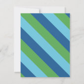 Jongen Aangepast gestreept, Birthday invullen Dank Notitiekaartje (Achterkant)