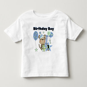 Jongen Aap Met Cadeaus 2e Verjaardag Tshirts
