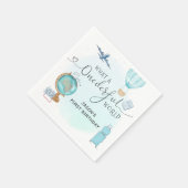 Jongen Adventure ONEderful World 1st First Birthda Servet (Hoek)