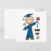 Jongen Afstuderen Aankondiging (Voorkant / Achterkant)