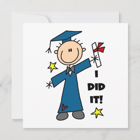 Jongen Afstuderen Aankondiging (Voorkant)