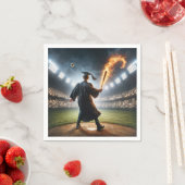 Jongen Afstuderen een vlammende honkbalknuppel Servet (Insitu)