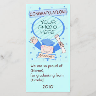 Jongen Afstuderen Kindergarten/Preschool-fotokaart Aankondiging