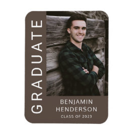 Jongen Afstuderen Klasse van 2022 Foto Magneet