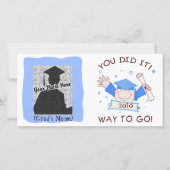 Jongen Afstuderen kleuterschool / voorschoolse fot Aankondiging (Voorkant)