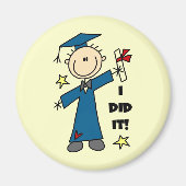 Jongen Afstuderen Magneet (Voorkant)