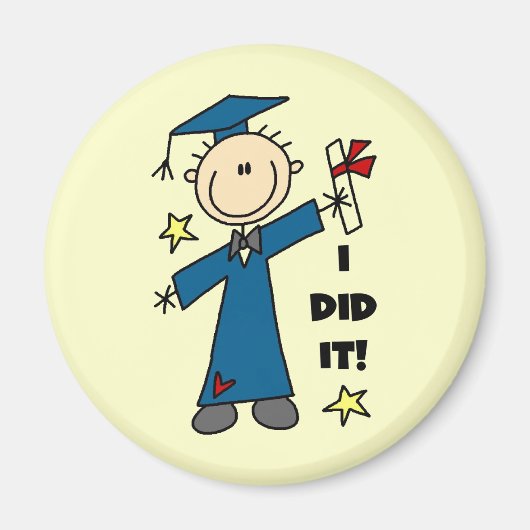 Jongen Afstuderen Magneet (Voorkant)