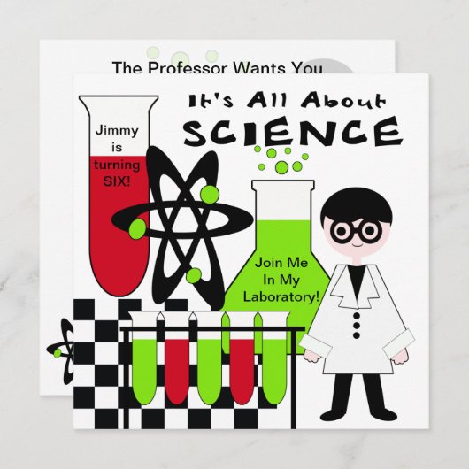 Jongen allemaal over de uitnodiging van de Birthda (Voorkant / Achterkant)