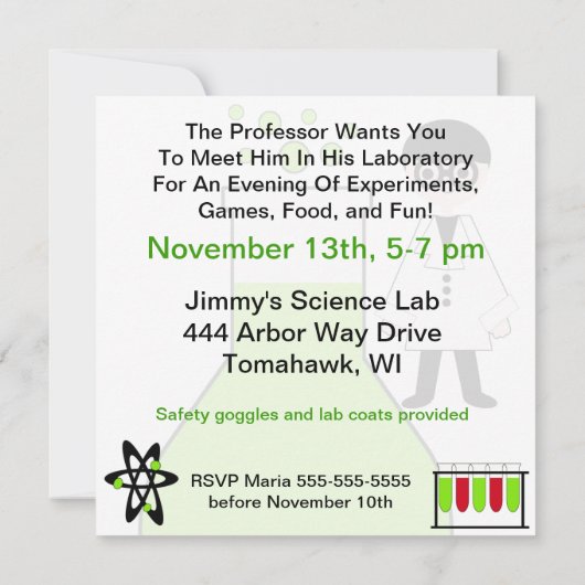 Jongen allemaal over de uitnodiging van de Birthda (Achterkant)