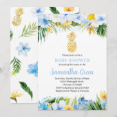 Jongen Ananas Baby Shower Kaart (Voorkant / Achterkant)