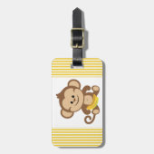 Jongen apen met Banana Bagagelabel (Voorkant verticaal)