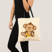 Jongen apen met Banana Tote Bag (Voorkant (product))
