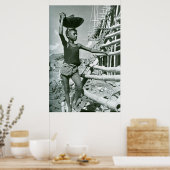 Jongen arbeider Pakistan jaren '50 Poster (Keuken)