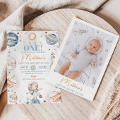 Jongen Astronaut Foto eerste reis rond de verjaard Kaart