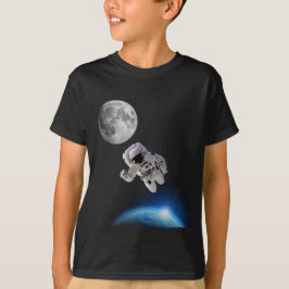 Jongen astronaut in de ruimte t-shirt
