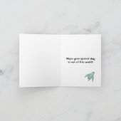 Jongen Astronaut in de ruimte Verjaardag Kaart (Binnen)