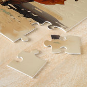 Jongen astronaut retro stijl legpuzzel (Zijkant)