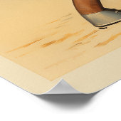 Jongen astronaut retro stijl poster (Hoek)