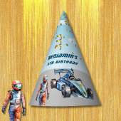 Jongen Auto Racing Thema 5e Verjaardag Feesthoedjes