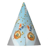 Jongen Auto Racing Thema 5e Verjaardag Feesthoedjes (Achterkant)