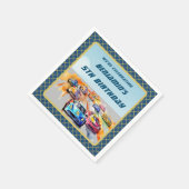 Jongen Auto Racing Thema 5e Verjaardagsfeest Servet (Hoek)