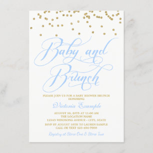 Jongen Baby Brunch Baby Shower-uitnodigingen Kaart