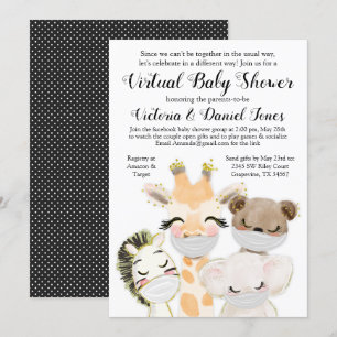 Jongen Baby Dieren Masker Covid Drive By Baby Show Kaart