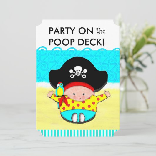 Jongen Baby Douche Uitnodigingen (Staand voorkant)